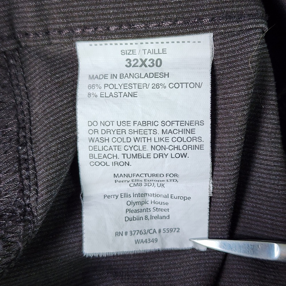 Callaway Golf Pants Mens 32x30 Grey/Brown Micro Rib Performance Stretch EUC - Picture 7 of 10
